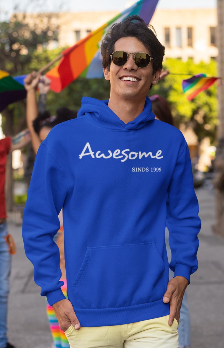 1999 Verjaardagscadeau heren Blauwe Hoodie heren met capuchon Awesome Hoodies