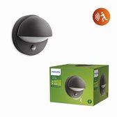 Bol.com Philips June buitenwandlamp met sensor - antraciet aanbieding