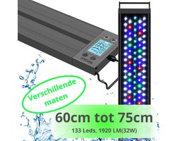 Aquarium lamp - LED Aquariumverlichting - Dimbaar - Timer - 60 tot 75cm - Verschillende maten verkrijgbaar - Vernieuwde versie