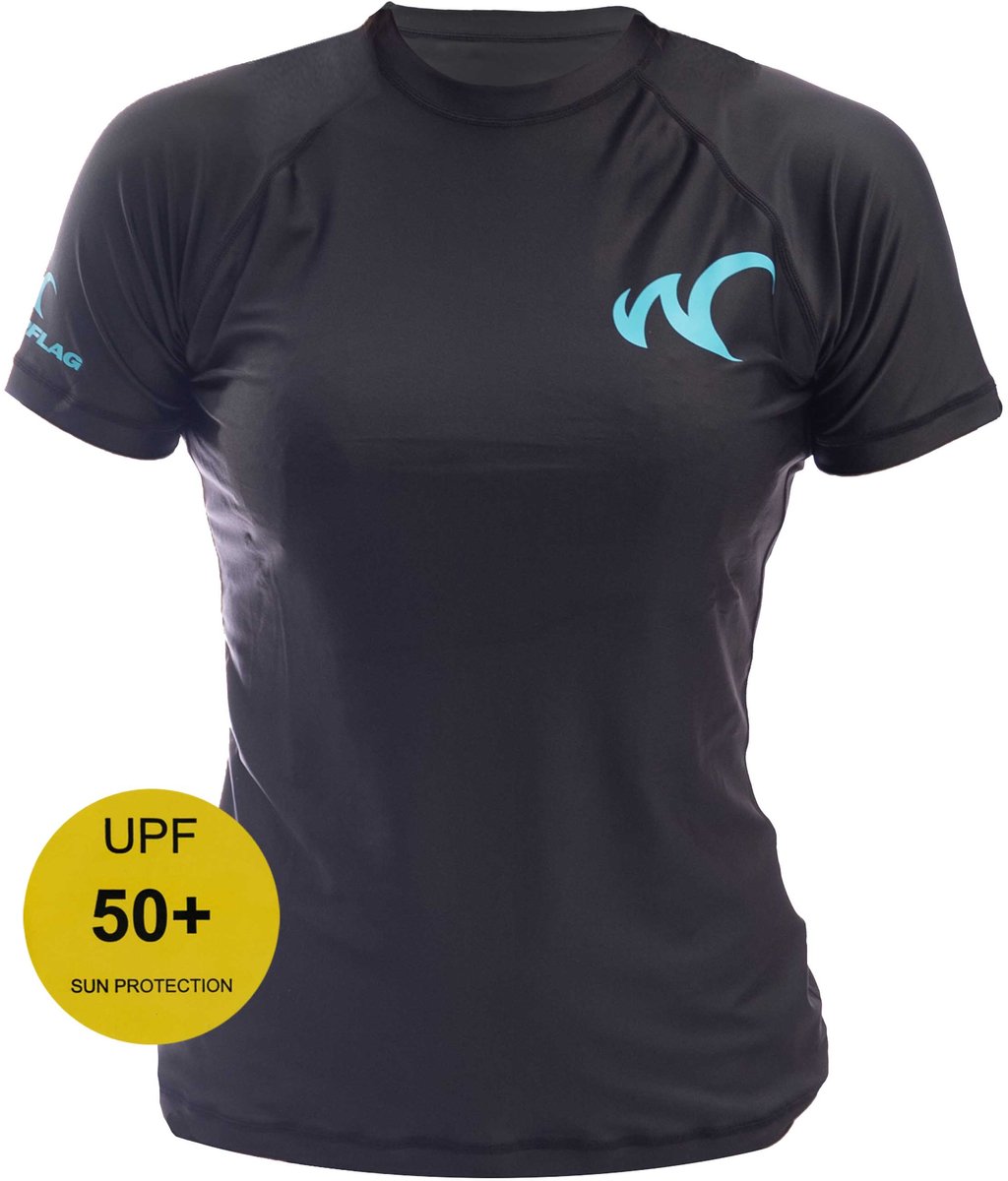 Watrflag Rashguard Murcia - Dames - Zwart - UV beschermend surf shirt regular fit — afbeelding 3