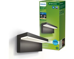 Philips LED Philips Bustan wandlamp - Ultra Efficient - antraciet - 3,8W
