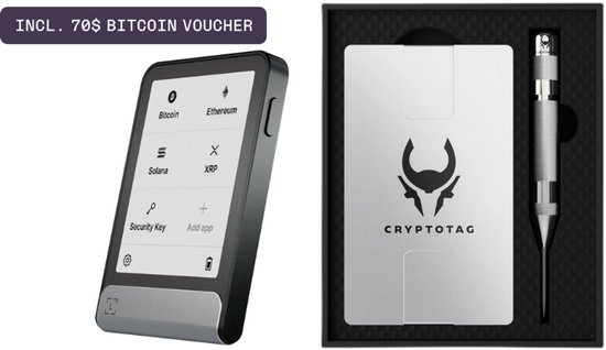 Ledger Flex $70 Bitcoin Voucher + Cryptotag Zeus Bundel