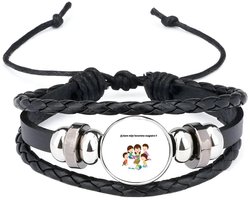 Akyol - jij bent mijn favoriete stagiaire armband zwart - Stagiair - iemand die stage loopt - verjaardagscadeau - cadeau - kado - geschenk - gift - verjaardag - collega's