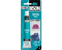 Bison Textiellijm tube 50 ml , elastisch, strijkproof, wasmachine proof, wasbaar tot 90°C, geschikt voor allerlei soorten textiel kleding en andere textiel