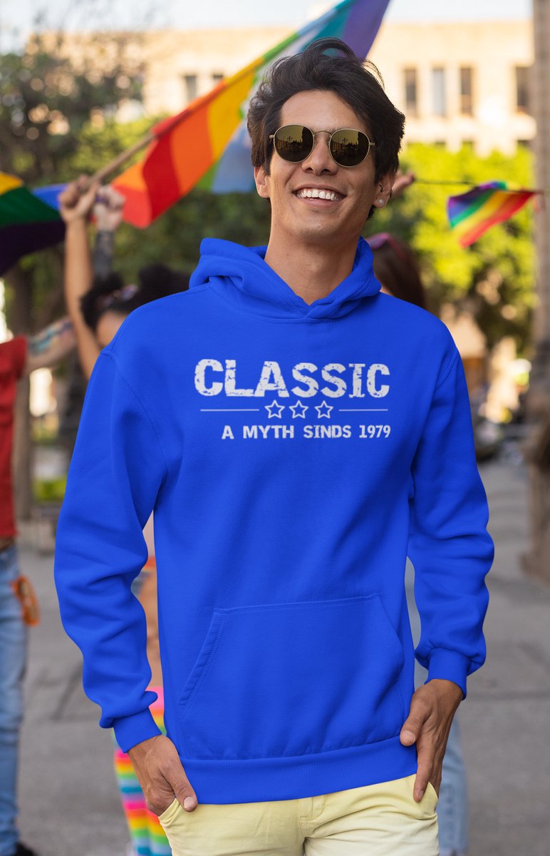 1979 Verjaardagscadeau heren Blauwe Hoodie heren met capuchon Classic Hoodies