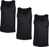 Senvi Sports onderhemd/sportshirt 3-Pack - Kleur Zwart - Maat S