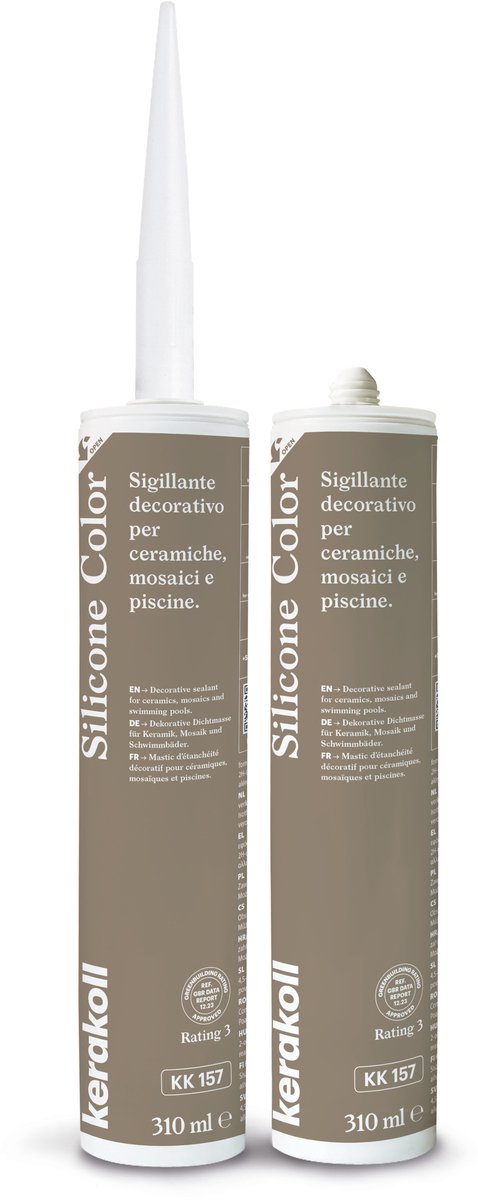 Kerakoll - Silicone Color - KK157 - Siliconenkit - Kleur 157 Bruin - Verkrijgbaar in 50 Kleuren - Greenbuild rating 3