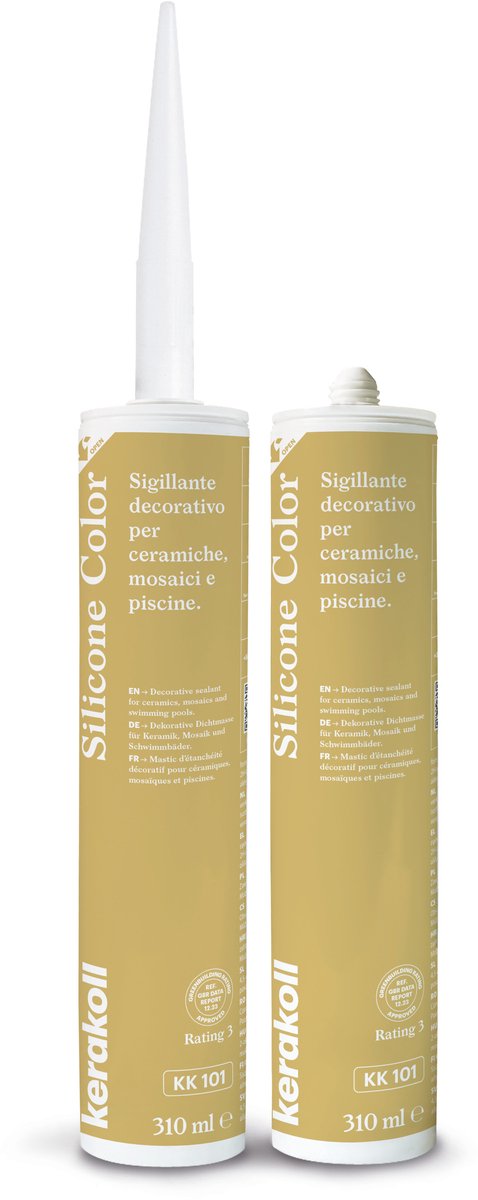 Kerakoll - Silicone Color - KK101 - Siliconenkit - Kleur 101 Bruin - Verkrijgbaar in 50 Kleuren - Greenbuild rating 3