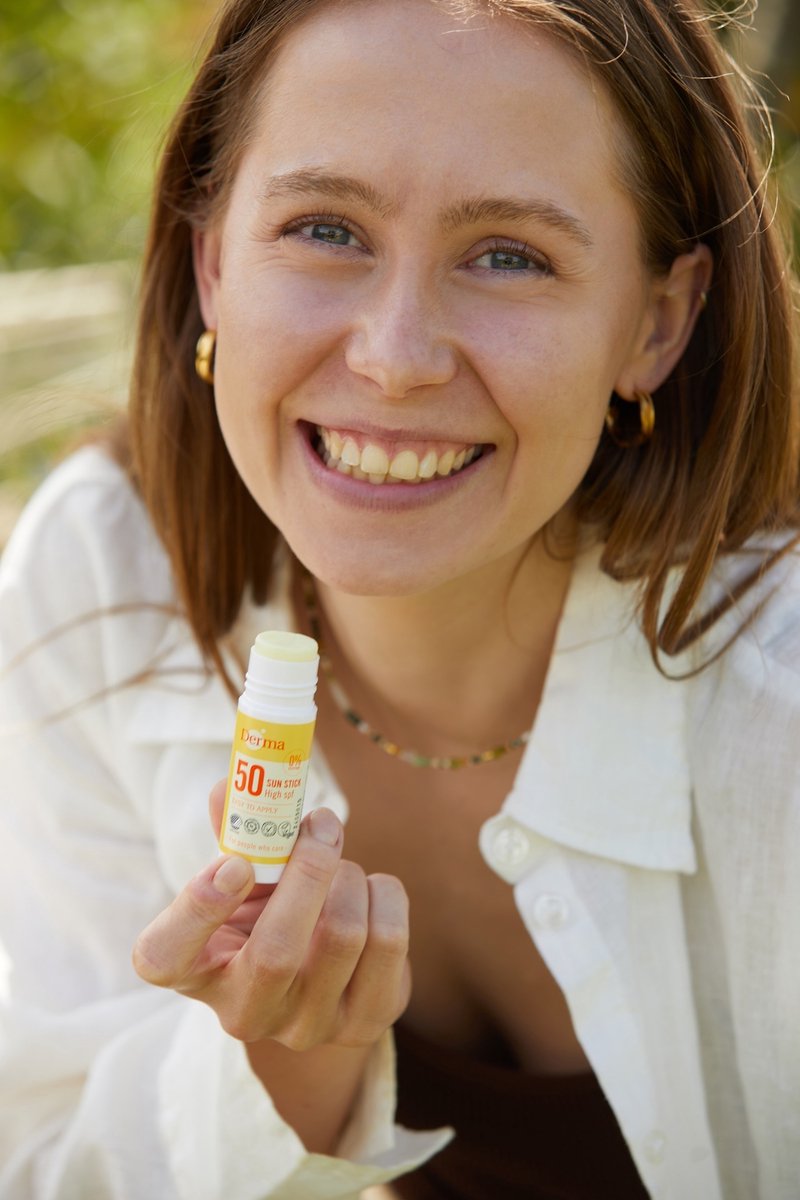 Derma Eco Sun SPF 50 Zonnebrand Stick - 15 ML - Hoge Bescherming - Zonverzorging - Natuurlijke Ingrediënten