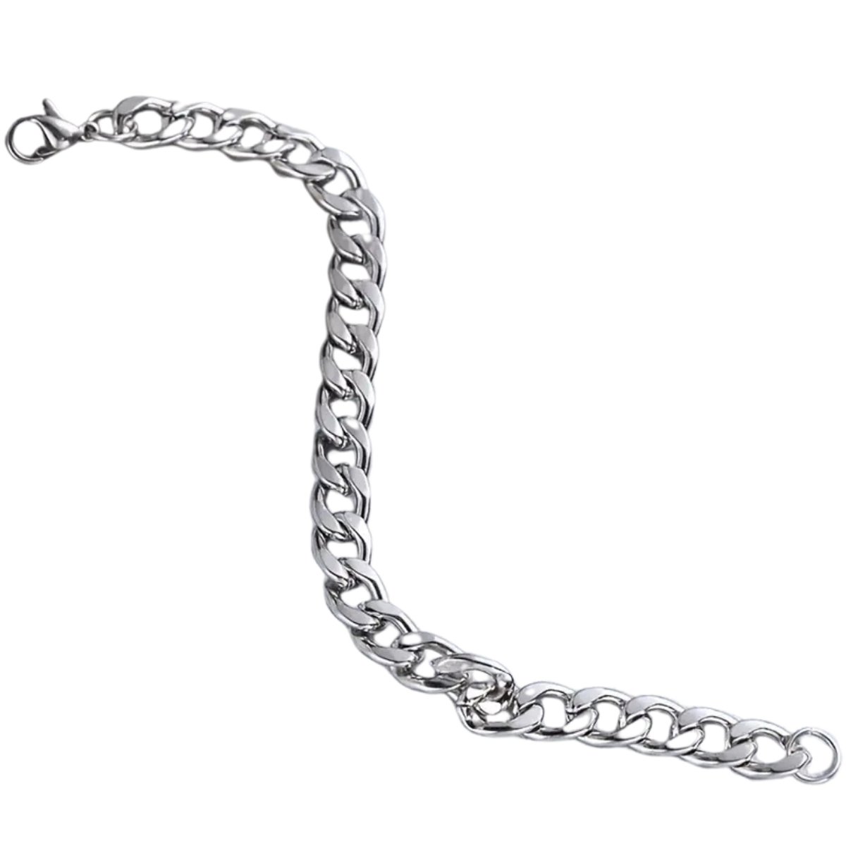 Nivard Armband - Staal - Nep Zilver - Heren - 19cm