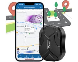 Traceur GPS 4G - Suivi de voiture en temps réel - Enregistrement de l'historique des itinéraires - Plusieurs modes d'alarme - Magnétique - Batterie rechargeable 5000 mAh - Application/Web gratuite