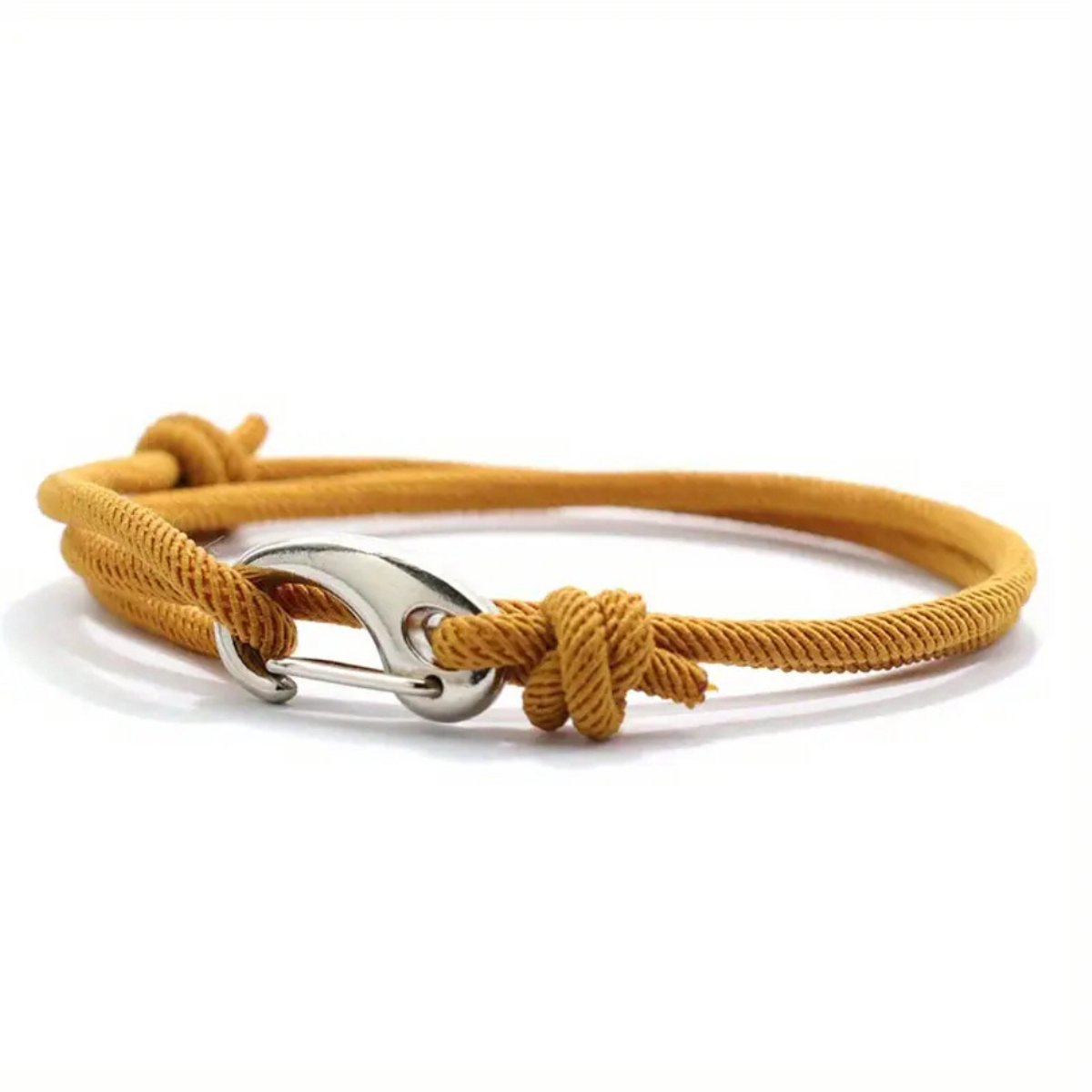 Nivard Armband - Staal - Nep Zilver - Heren - Geel