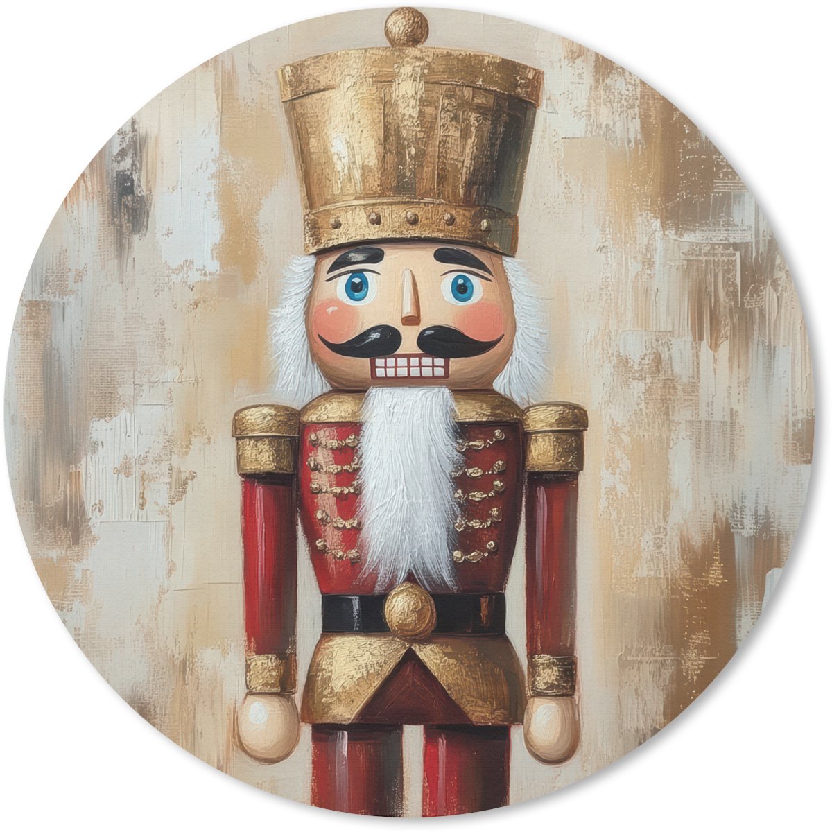Muismat rond 20x20 cm - Mousepad Kerst - Poppetje - Abstract - Ronde muismatten