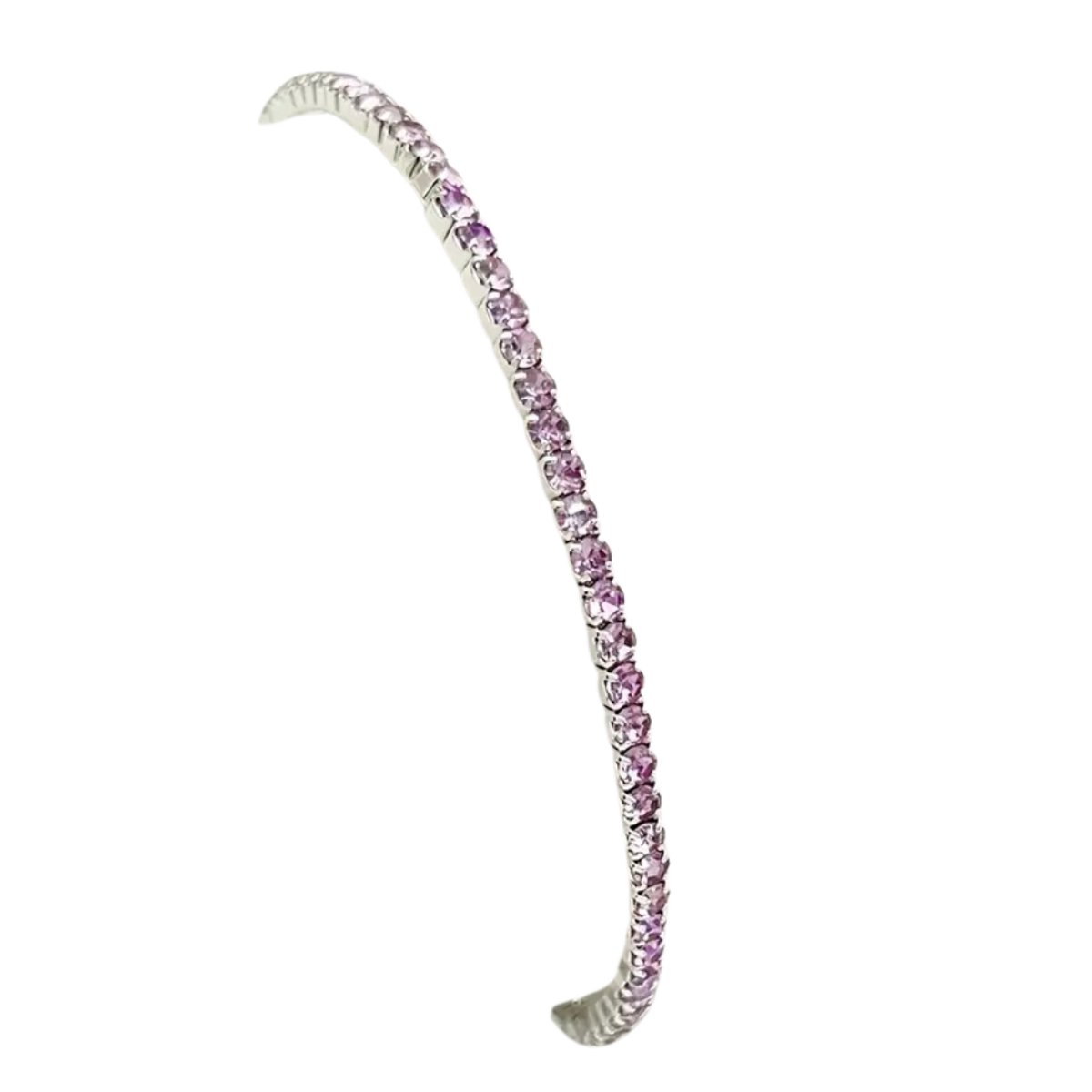Nivard Armband - Staal - Nep Zilver - Dames - Zilver/Violet