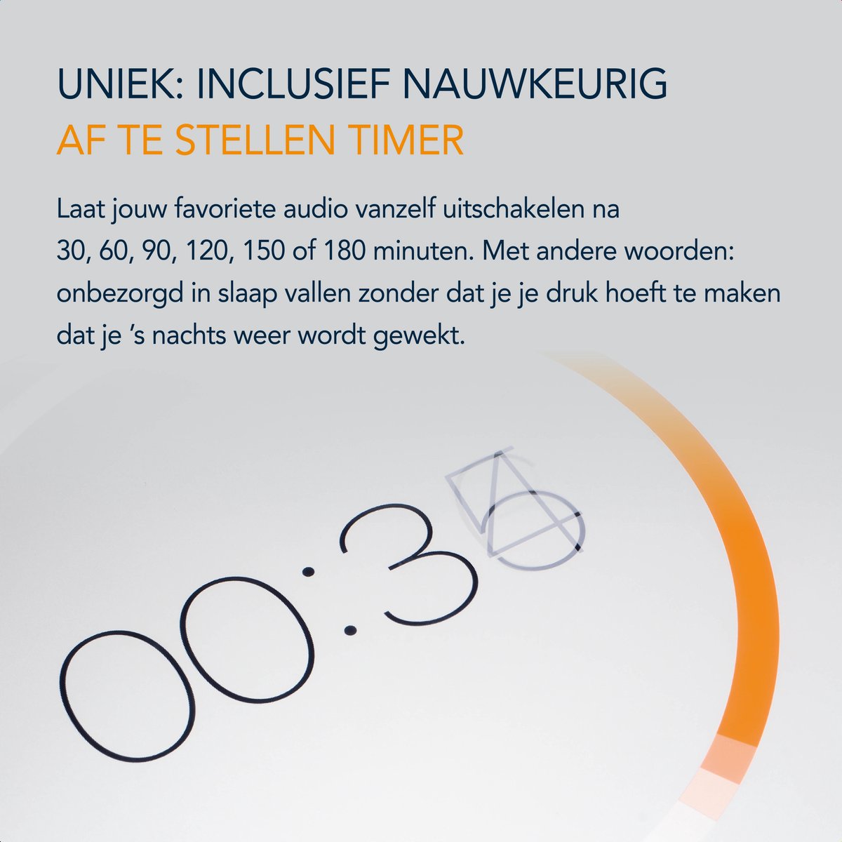 Slowwave Premium Bluetooth Slaapmasker - Stream je favoriete audio in 100% duisternis - Inclusief handige timer-functie - Platte en zachte ‘spons-speakers’ (perfect voor zijslapers) - Koel en ademend materiaal - Kleur: antraciet — afbeelding 9