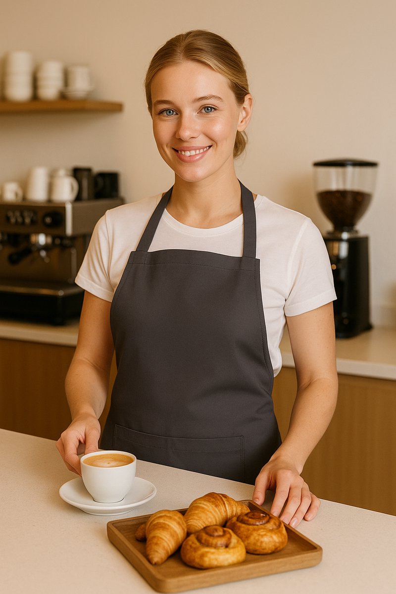 Schort - Horeca Keukenschort Unisex met Zak - Antraciet