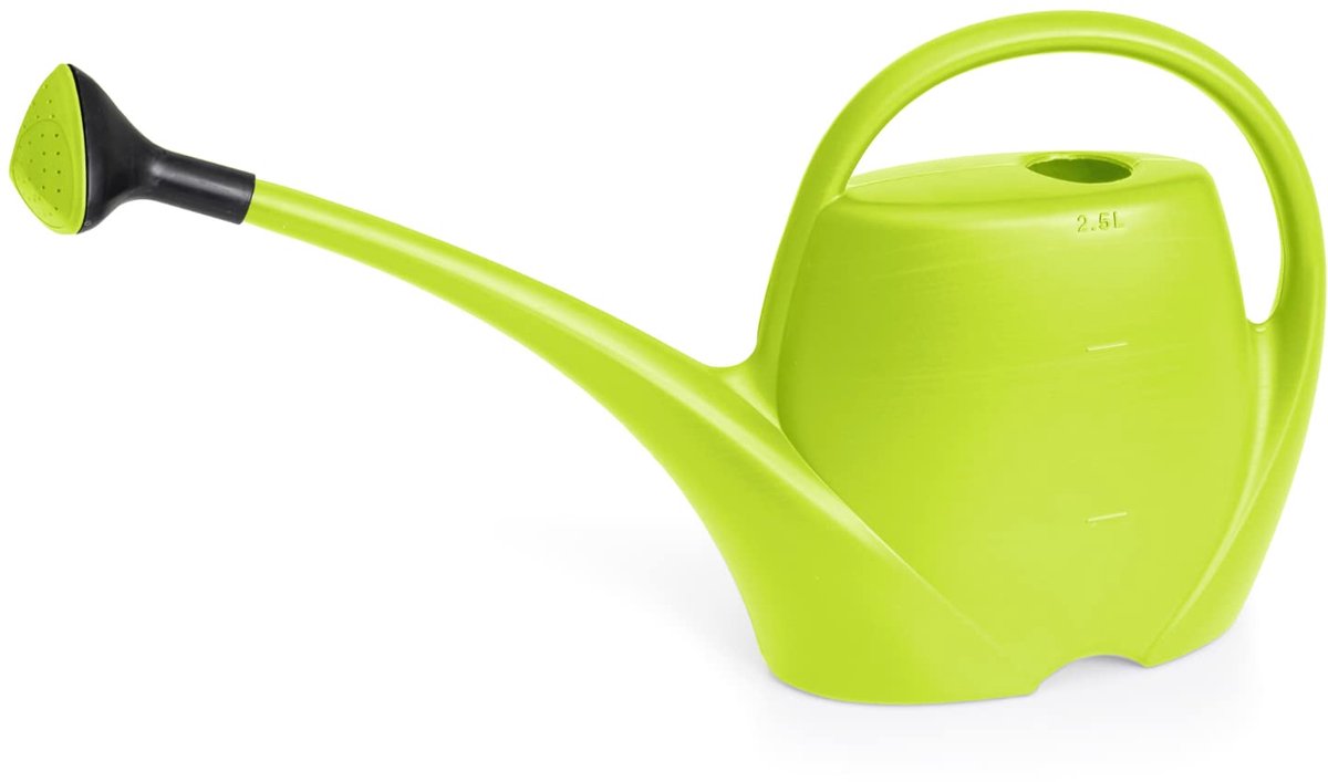 Ibenzoa® Gieter met Lange Tuit en Douchekop voor Kamer- en Balkonplanten, 2,5 Liter Capaciteit, Groen