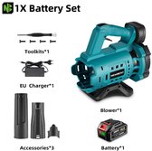 Bol.com Elektrische Turbo Blower - Bladblazer - 2000w - Inclusief 1 Accu en toolkits! - Tuingereedschap - Draadloos - Handheld -... aanbieding