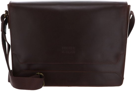 BUCKLE & SEAM Sac à épaule bandoulière pour ordinateur portable Times Messenger Bag Brown / Dot Brun