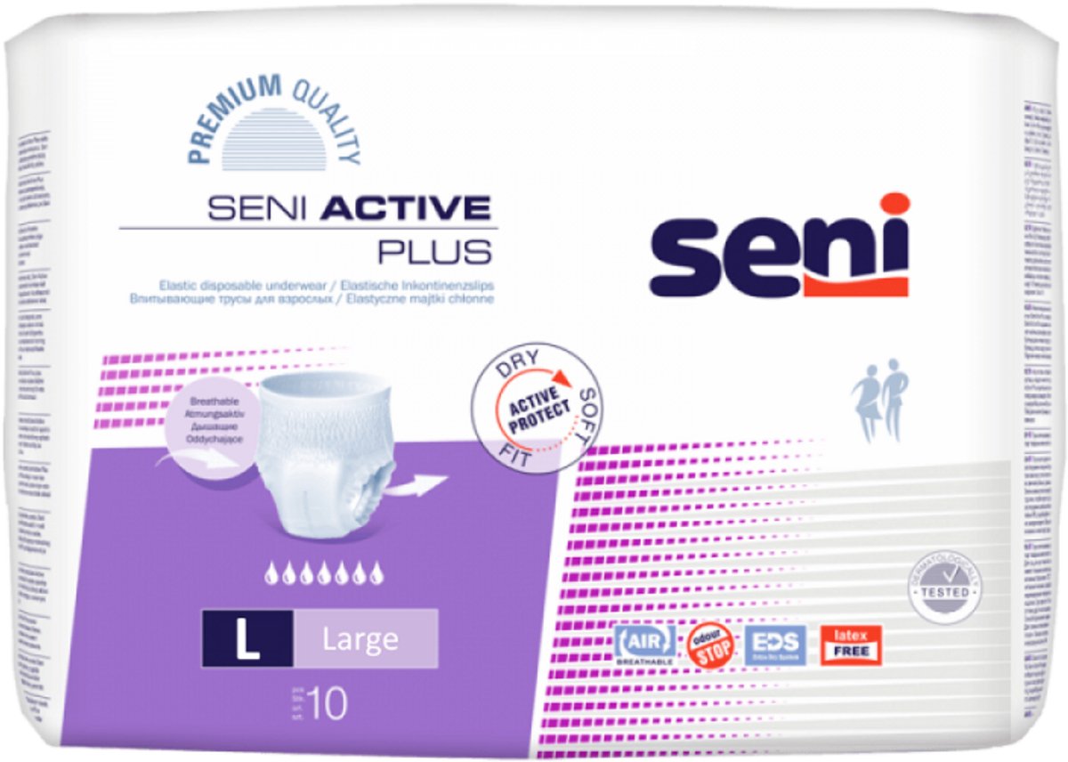 Seni Active Plus Large - 1 pak van 10 stuks