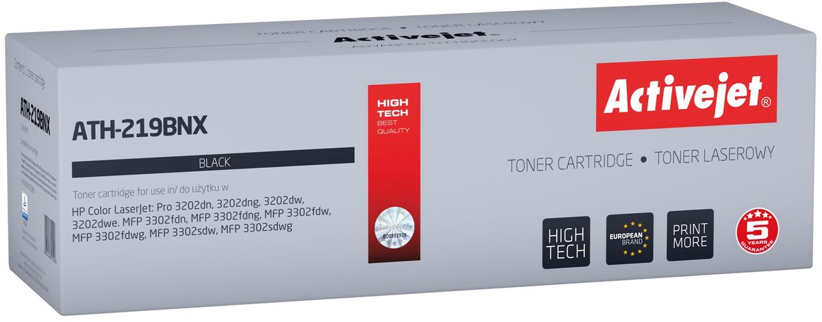 Activejet ATH-219BNX tonercartridge 1 stuk(s) Compatibel Zwart