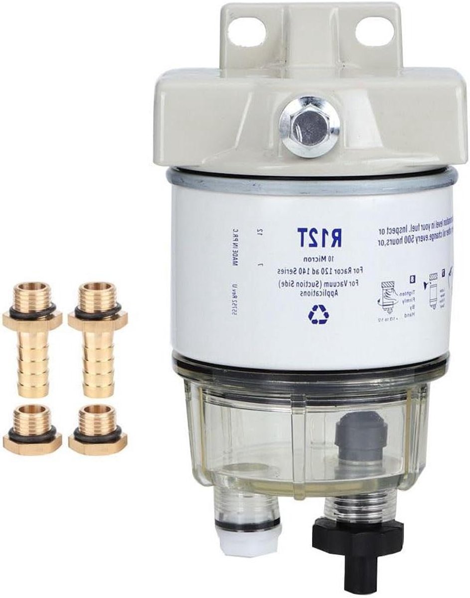 Boot Brandstoffilter Rotatie Brandstoffilter 30Gph Marine Rotation Brandstof Waterafscheider Voor Olietanker Speedboot Racor 120 & 140 Serie - Bootonderhoud