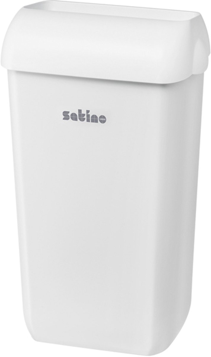 Goedkoopste Afvalbak Satino open inworp 23 liter wit 332580