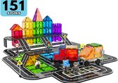 Tuiles magnétiques - Jouets magnétiques - 151 pièces - Tuiles magnétiques - speelgoed Montessori - Blocs de construction magnétiques - Jouets - Magna - Bouwstenen - Jouets éducatifs - Garçons et Filles - 3 à 12 ans - Playnetix