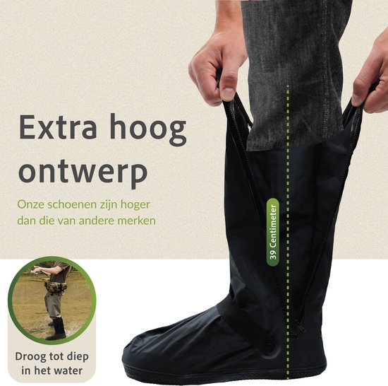Solai Waterdichte Overschoenen - Antislip Regenhoes voor Fiets & Scooter - Regenschoenen Maat 43-45 — afbeelding 3