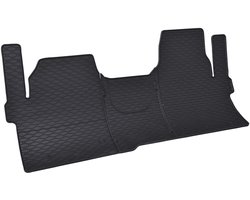 Automatten voor Ford Transit Custom, Tourneo Custom (vanaf 2024), Volkswagen T7 Transporter en Caravelle (vanaf 2025) - 2/3-zits - 3-delig - Rubber - Voorzijde