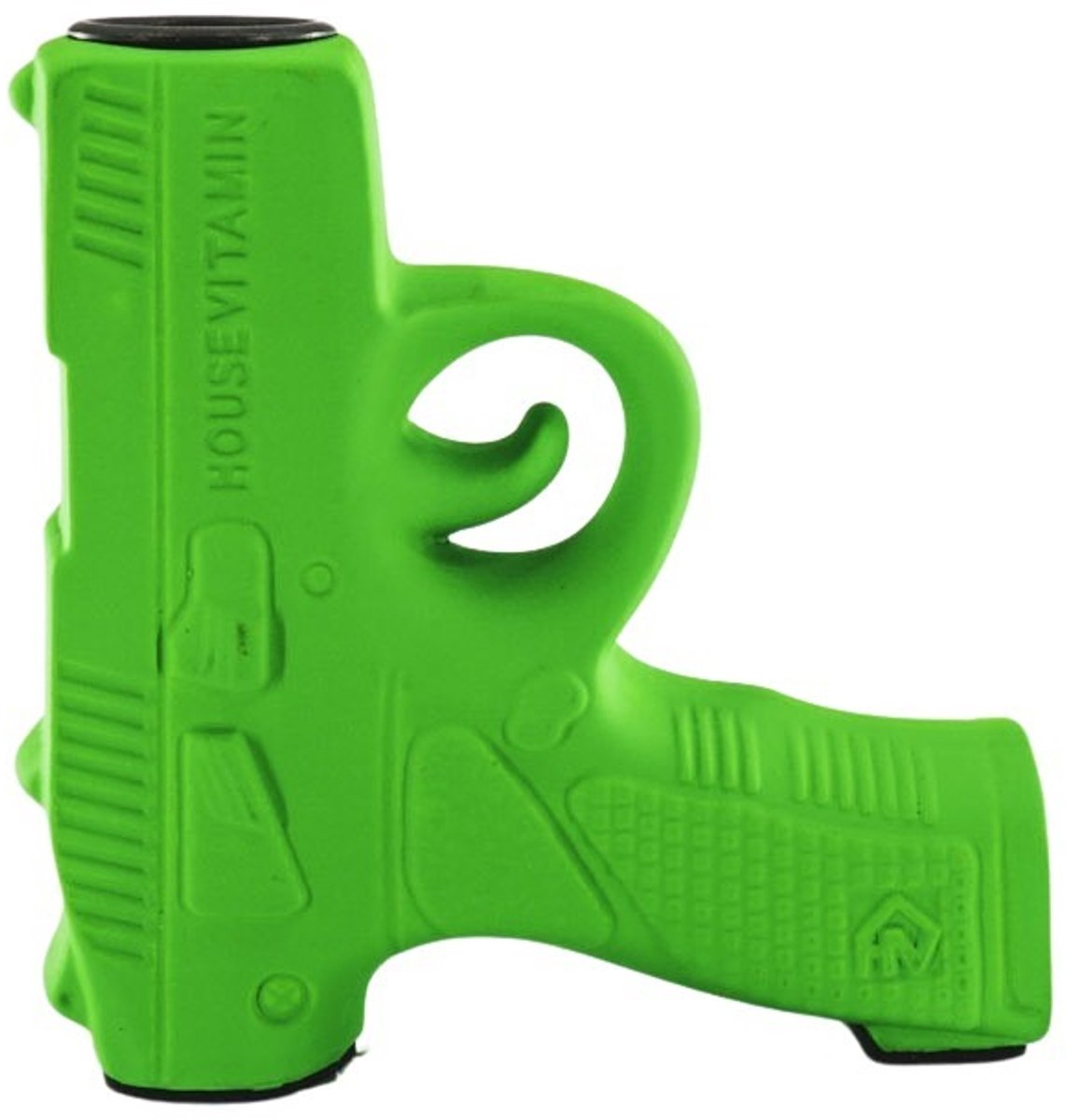 Housevitamin Kandelaar - Pistool Kaarshouder - Keramiek - 12x5x12 cm - Groen