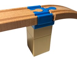 foto van HHHK - Houten treinbaan connectors - LEGO Duplo - Brio - Ikea - 4 stuks