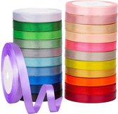 Feestio Satijn Lint Set - 22 Kleuren Linten - Cadeaulint - Ribbon - Sierlint - Lintje