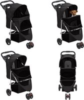 Poussette pliable pour chien vidaXL 80 x 46 x 98 cm Tissu Oxford Noir - Poussette pour chien - Poussette pour chien - Poussette pour chien - Poussette pour chien