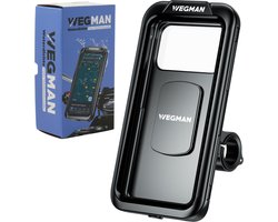 Wegman Telefoonhouder Fiets Waterdicht - Supersnelle en eenvoudige bediening - Geschikt voor Fiets, Fatbike, Elektrische Fiets & Scooter - GSM Houder Fiets - Smartphonehouder - Fiets Telefoonhouder Wegman Telefoonhouder Fiets Waterdicht - Supersnelle en eenvoudige bediening - Geschikt voor Fiets, Fatbike, Elektrische Fiets & Scooter - GSM Houder Fiets - Smartphonehouder - Fiets Telefoonhouder