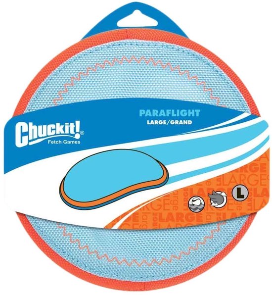 Chuckit! Paraflight - Hondenspeelgoed - Hondenspeeltje - Frisbee - Large - Ø25 cm - Blauw/Oranje