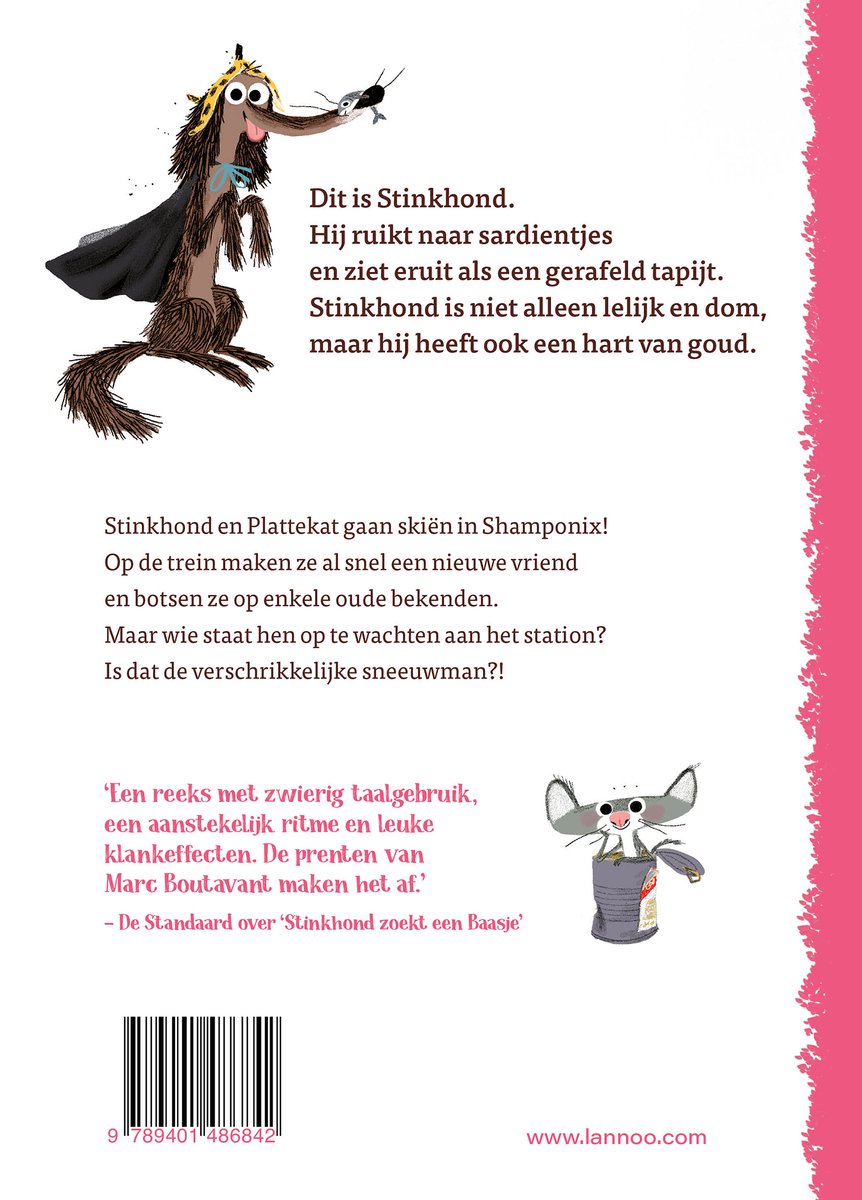 Stinkhond - Stinkhond in de sneeuw - back cover