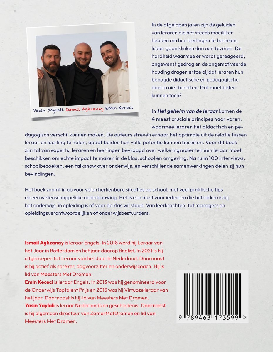 Het geheim van de leraar - back cover