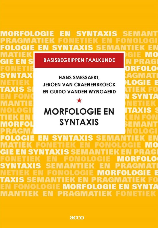 Basisbegrippen taalkunde - Morfologie en Syntaxis