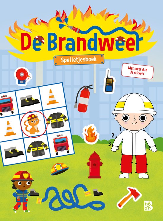 Brandweerreeks 1 - De brandweer spelletjesboek - cover