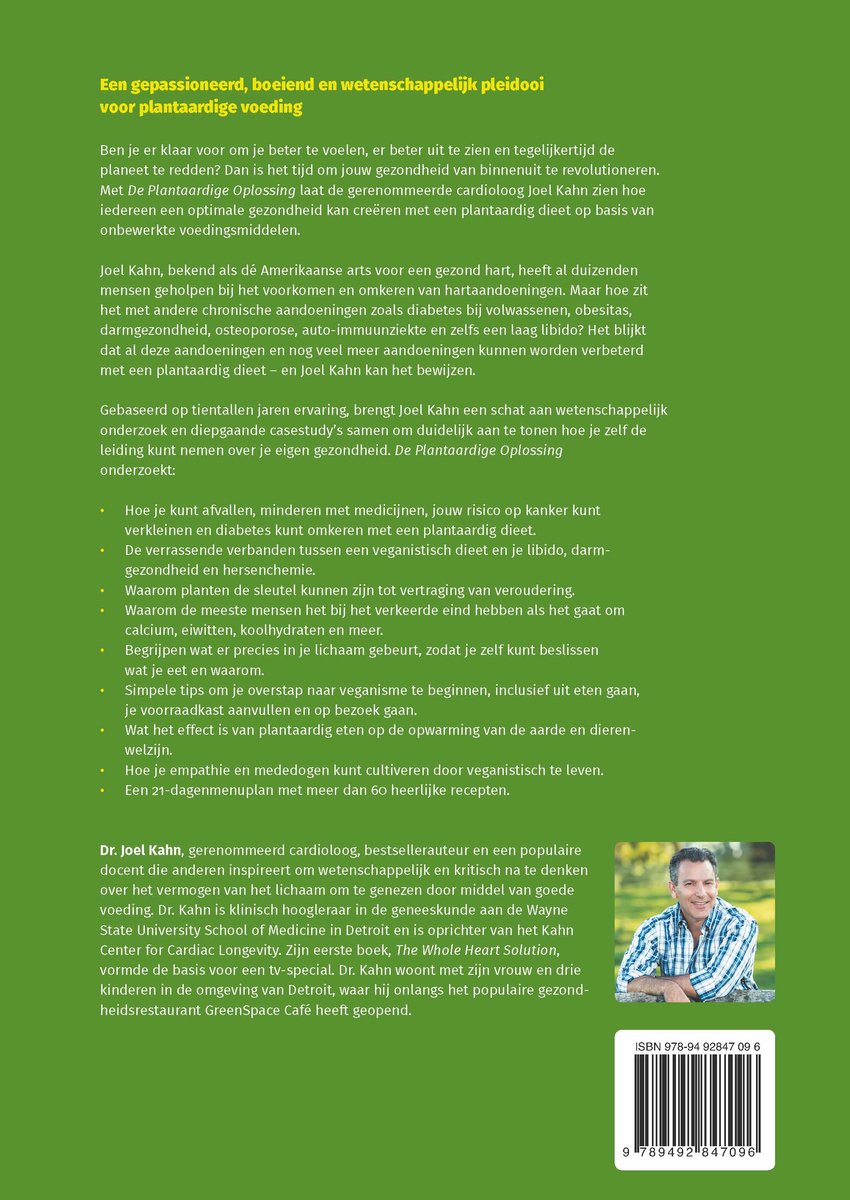 De Plantaardige Oplossing - back cover