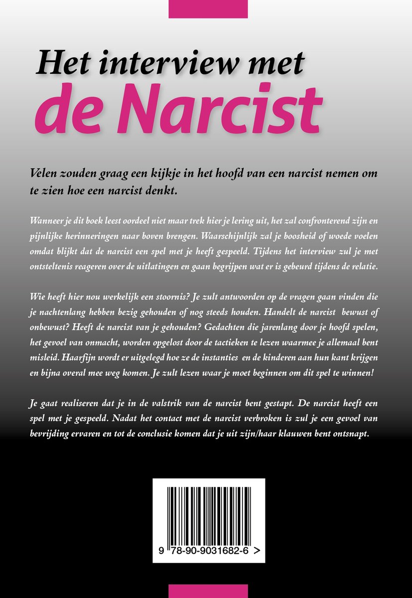 Het interview met de Narcist - back cover