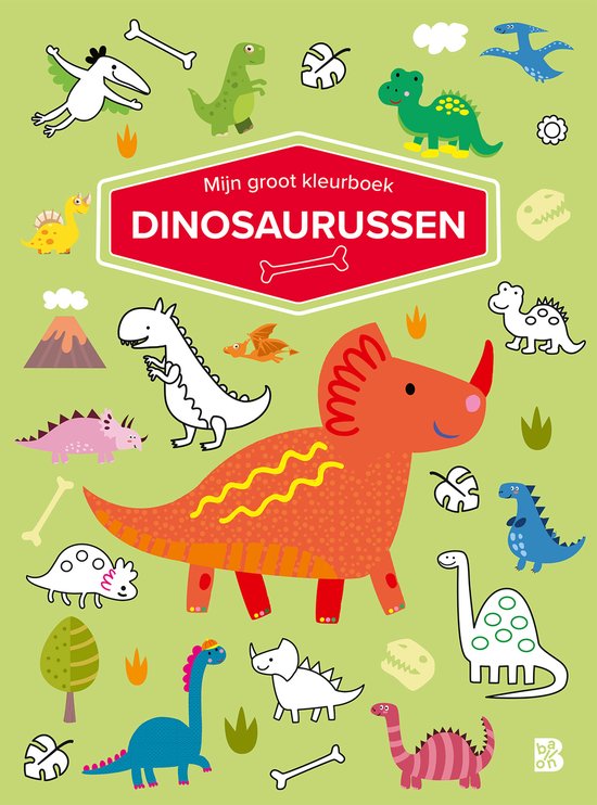 Mega kleurboeken 1 - Mijn groot kleurboek - Dinosaurussen - cover