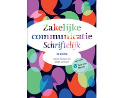 Omslag van Zakelijke communicatie - Schriftelijk, 4e editie met MyLab NL toegangscode