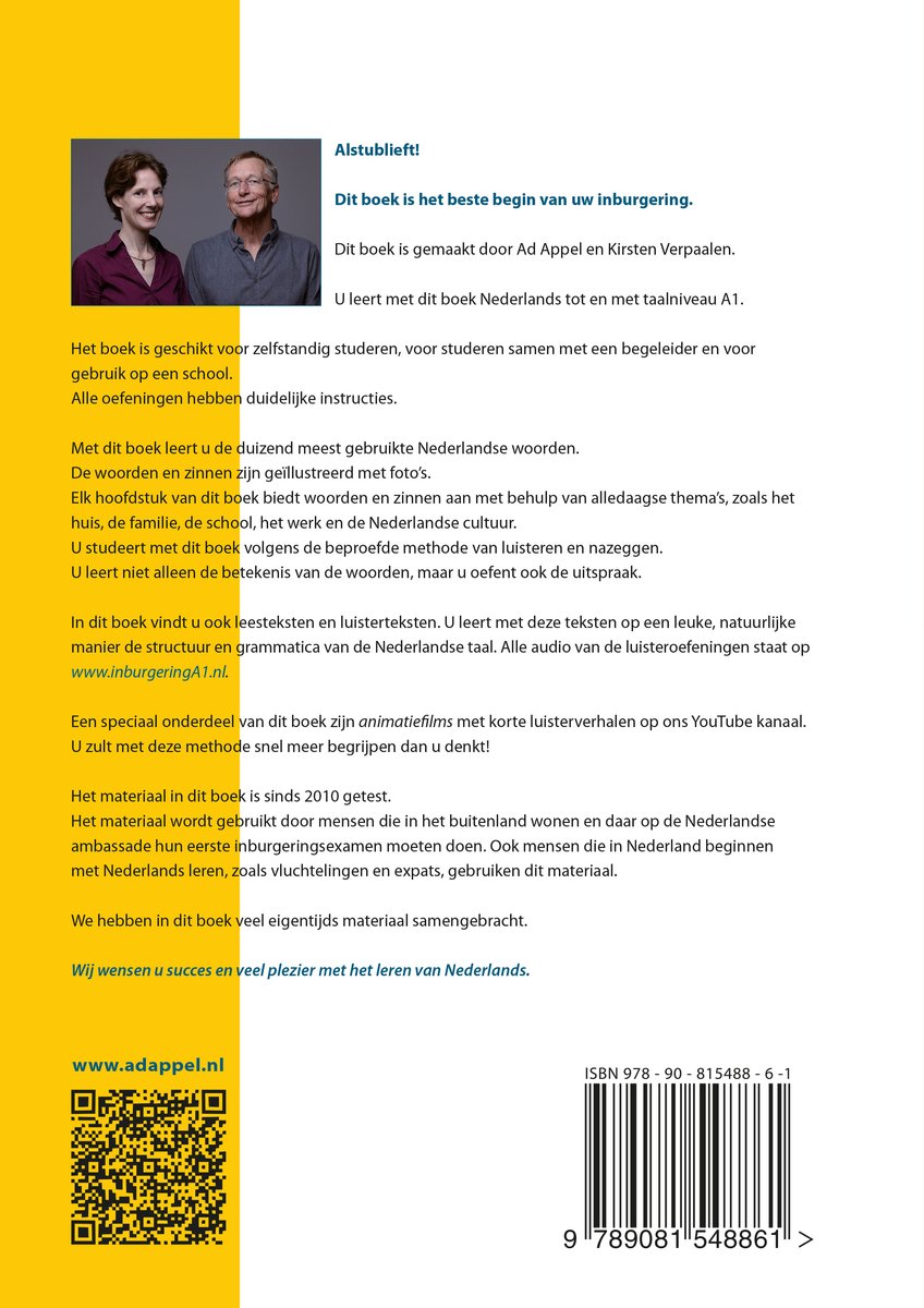 inburgering A1 - back cover