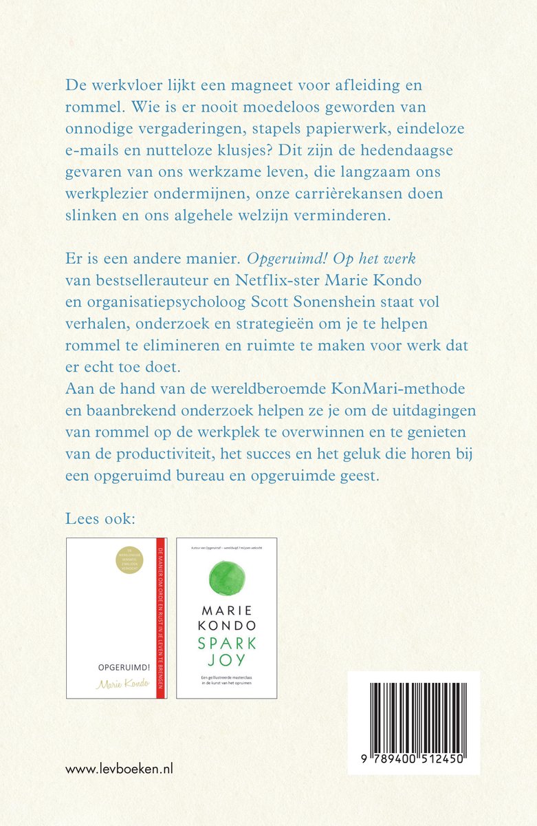 Opgeruimd! Op het werk - back cover