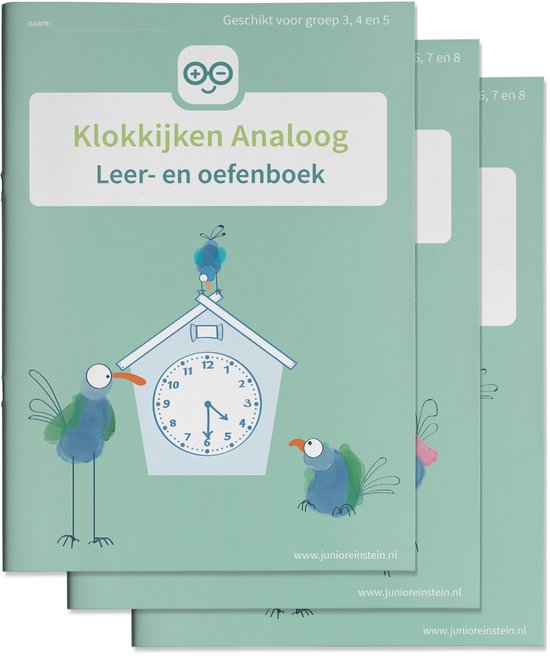 Delen 1, 2 en 3 - Klokkijken Oefenboeken Analoog en Digitaal - cover