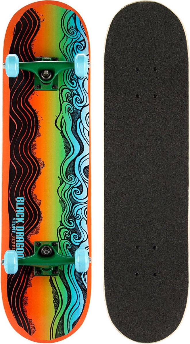 achter Oriënteren vergeetachtig Black Dragon Skateboard - Black Dragon - Oranje/Groen/Aqua | bol.com