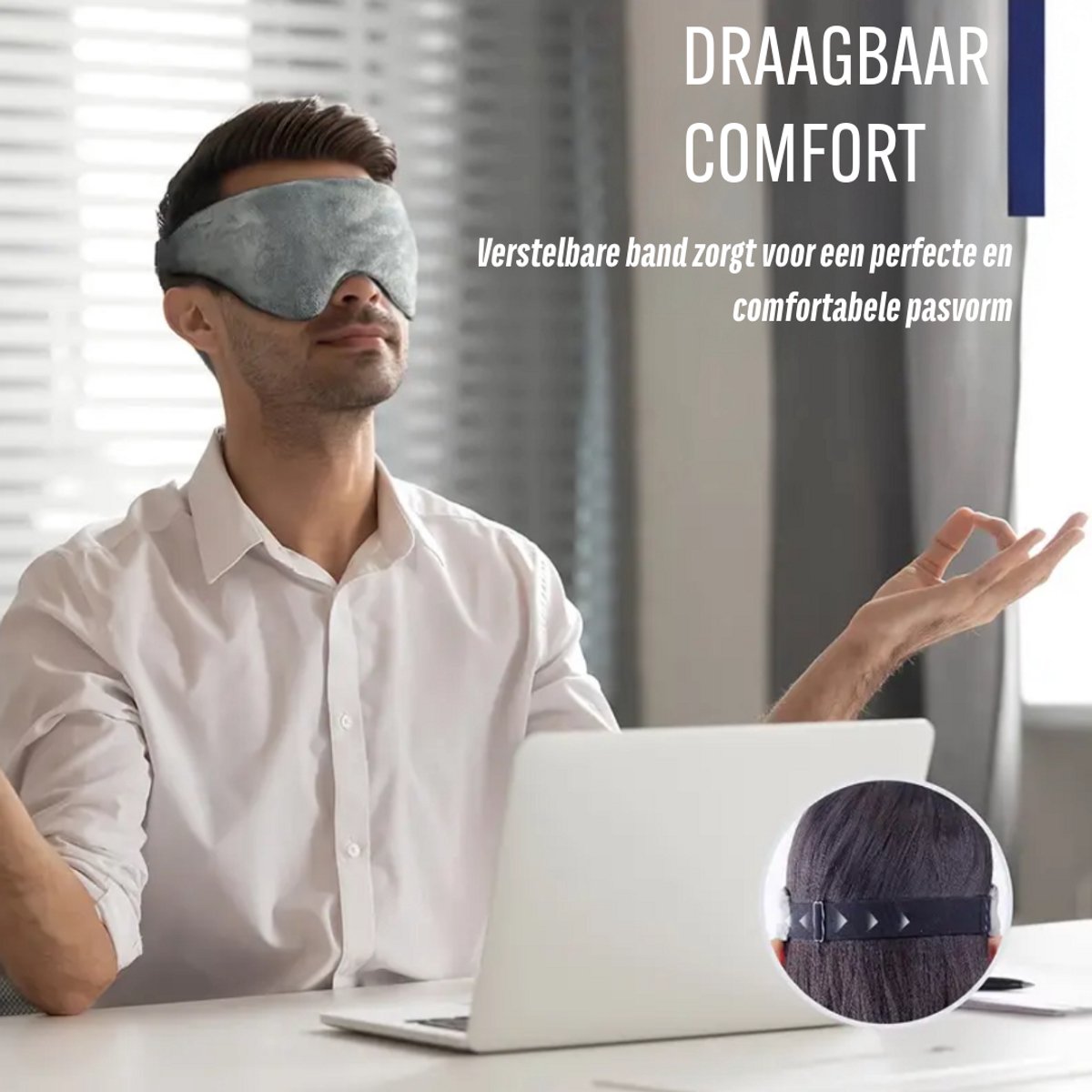 Gewogen oogmasker, reisslaapmasker met parels en katoen, oogmasker om