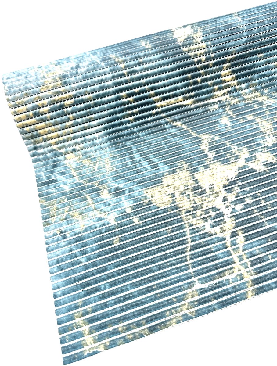 Anti-slip badmat - Rechthoek - Blauw/goud- Duizend-dingen-mat - 65 x 180 cm op Prijzenvolger.com
